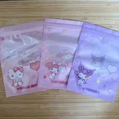 キティ マイメロ クロミ 窓付き袋セット 3枚