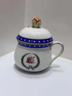 【美品希少】ジノリベネチアンローズ陶磁器 蓋付き容器 ミニ花柄茶器① 美品希少】ジノリベネチアンローズ陶磁器 蓋付き容器 ミニ花柄茶器①