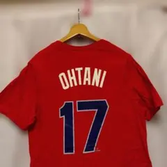 中古大谷翔平エンジェルスLサイズTシャツシティコネクト仕様朱色