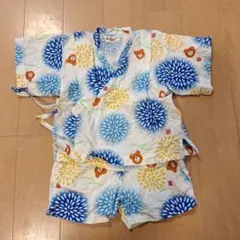 甚平 花柄 クマ イラスト 80cm