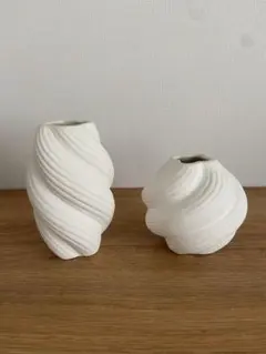 H&M HOME ストーンウェアフラワーベース 2個セット ミニ