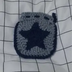 編み物　ハンドメイド　ポーチ　星　巾着　AirPods  韓国　y2k