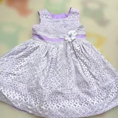 JonaMichelle キッズ フォーマルドレス パープル レース　4T