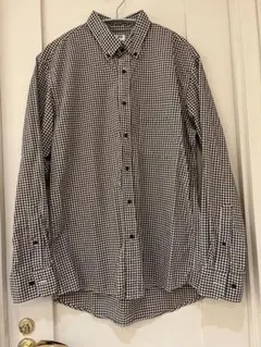 UNIQLO ギンガムチェック ボタンダウンシャツ 長袖　M