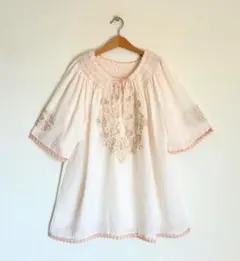 東欧ヴィンテージ手刺繍チロルベル袖ブラウス/フォークロア/ルーマニア/ハンガリーのサムネイル