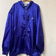 美品 90s NIKE ナイロンジャケット サイズXL フード ブルー 光沢感