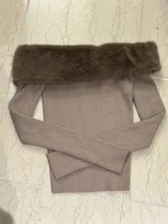 Darich ベージュ オフショルダー トップス S