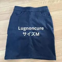 【Lugnoncure】膝丈タイトスカート　裏起毛　ネイビーのサムネイル