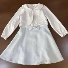 ホワイト/ライトブルー フォーマルドレス130