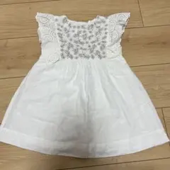 ZARA baby 刺繍入りホワイトワンピース 3-4歳 104cm 子供服 夏