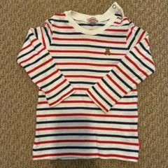 ミキハウス ストライプ　長袖Tシャツ　カットソー 90