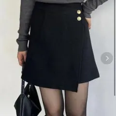 callautia カラウティア　ラップスカート風ツイードショートパンツ