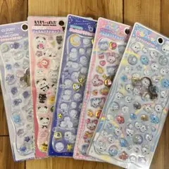 光るジュエルプチドロップ　シマエナガ　プチドロップ　あわわちゃん　5点セット