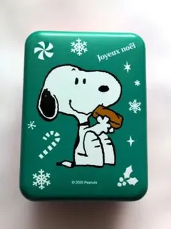 スヌーピー　アンリシャルパンティエお菓子缶 クリスマス限定