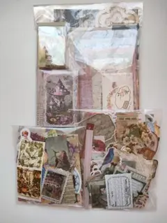 【ジャンク】大量コラージュ紙もの＆シール500枚セット ⑨