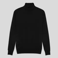 Sサイズ John Smedley CATKIN ハイネックニット BLACK