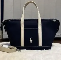 美品☆ポロラルフローレン 2wayキャンバストート