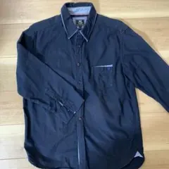 BEAMS HEART ネイビー シャツ XL 7分袖