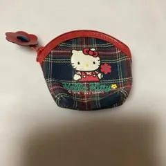 希少　平成レトロ　サンリオ　ハローキティ　コインケース　チェック柄　1993