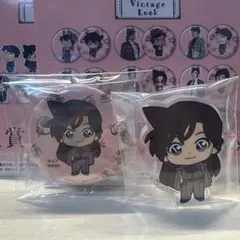 名探偵コナン ラッキーくじ I賞J賞 アクリルブロック 缶バッジ 毛利蘭