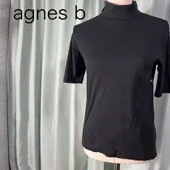 agnes b. アニエスベー タートルネック半袖 カットソー ブラックのサムネイル