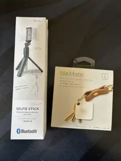 シャッターリモコン付き三脚自撮り棒　tile Mate 2点まとめ売りのサムネイル