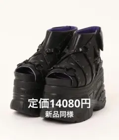 YOSUKE ヨースケ 厚底ベルティッドブーツサンダル ブラック ブーツ