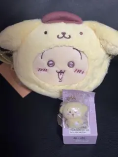 ちいかわサンリオコラボ　うさぎポムポムプリンポシェットフロッキーマスコットセット