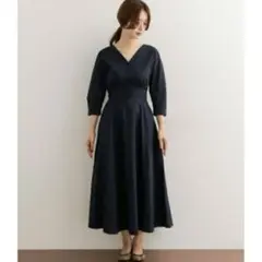 【送料込】URBANRESEARCHDOORS Vネックウエストマークワンピース