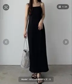 callautiaバッククロスリブキャミワンピース