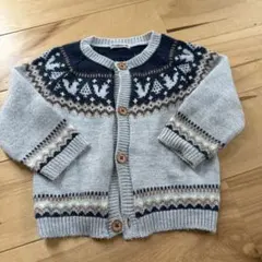 Hoppetta ノルディック柄カーディガン 80