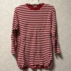 GU ロンT 長袖　ボーダー　赤