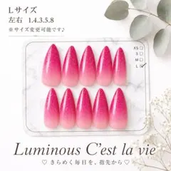strawberry candy | うる艶ピンクグラデネイル | ハンドメイド
