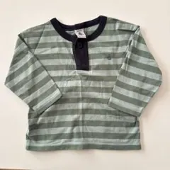 PETIT BATEAU 七分袖ボーダーTシャツ 18M 81cm