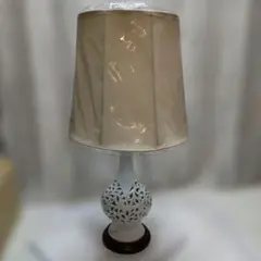 アンティーク調 ランプ 陶器透かし 2灯式 大型照明 レトロインテリア