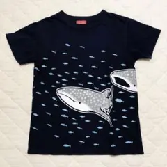 OJICO Tシャツ 8A 110cm ネイビー ジンベイザメ 綿100%