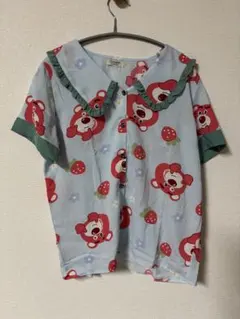 クマとイチゴの半袖＆ショートパンツルームウェア(パジャマ)セット