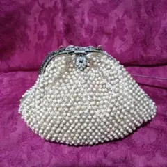 ‼️ay様専用‼️ アンティーク調シックなマットビーズのパーティーバッグ