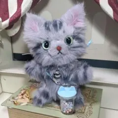 サバトラ　アメショ　こねこ　モール人形　モールドール　キーホルダー