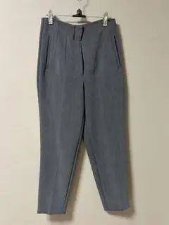 【ZARA】ハイウエスト テーパードパンツグレー M