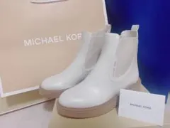 MICHAEL KORS ホワイト チェルシーブーツ