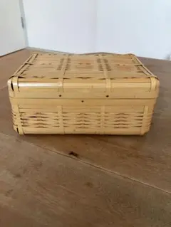 白竹　竹籠　弁当箱