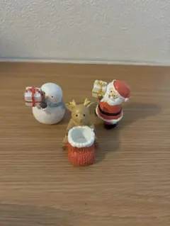 【ナチュラルキッチン】クリスマス サンタ 雪だるま トナカイ オブジェ3点セット