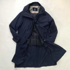 3way バーバリー　ロングコート ライナー付き　ノバチェック　ダウン　Mサイズ