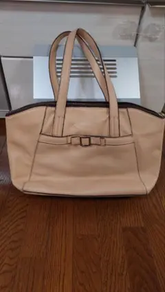 コーチ coach ベージュ ジッパー付きトートバッグ