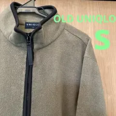 ユニクロ 90s OLD UNIQLO フルジップ フリースSサイズ　カーキ
