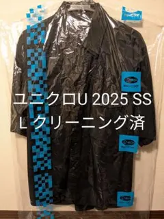 ユニクロU 25SS ユーティリティオーバーサイズシャツ L 黒 クリーニング済