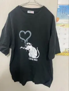 バンクシープリントＴシャツ　L