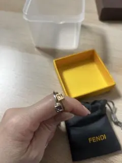 FENDI シルバー&ゴールド2連リング　指輪のサムネイル
