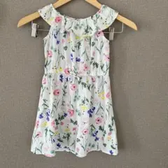 H&M 花柄ノースリーブワンピース 3-4Y